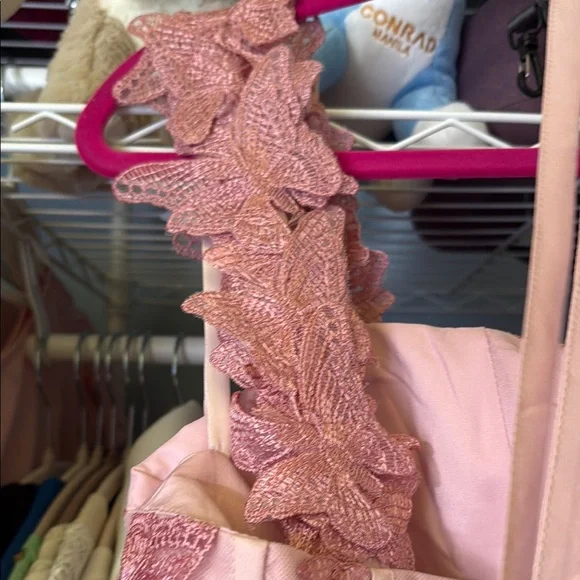 Elegant Pink Lace Gown - Picture 10 of 12